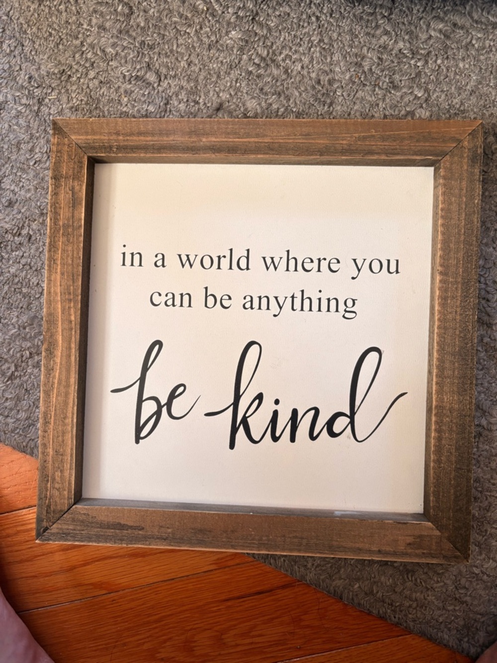 Hobby Lobby Neutral Be Kind Framed Wall Sign